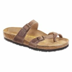 Birkenstock Women's Mayari Oiled Leather Casual Sandals Tabacco Brown