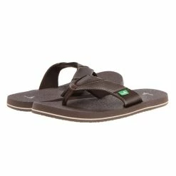Sanuk Boy's Root Beer Cozy Sandals