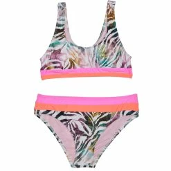 Beach Lingo Girls Animalia Bandeau And Hipster Bikini Set