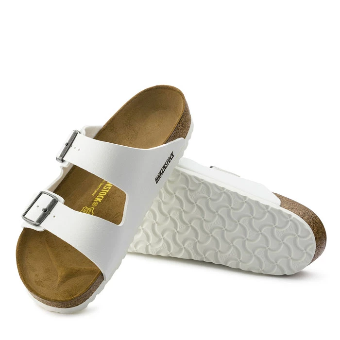 Birkenstock Women's Arizona Birko Flor Sandals White 6 Birkenstock Women's Arizona Birko Flor Sandals White - Image 4