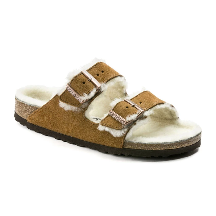 Birkenstock Women's Arizona Shearling Narrow Sandals 3 Birkenstock Women's Arizona Shearling Narrow Sandals