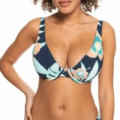 ROXY Women's Printed Beach Classics Underwired D-Cup Bikini Top