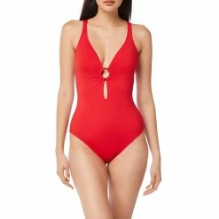 Bleu Rod Beattie Womens Cross Back One Piece Swimsuit