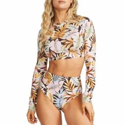 Billabong Womens Postcards From Paradise Cropped Long Sleeve Rashguard