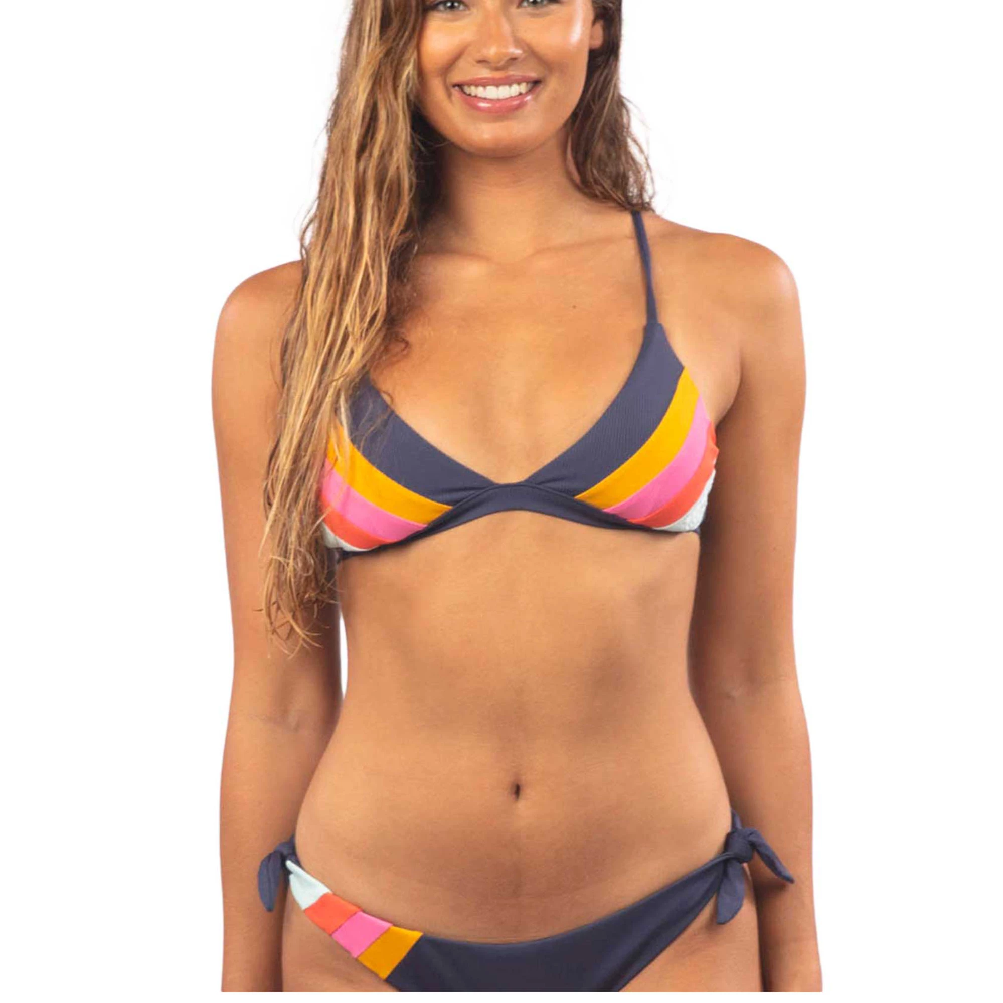 Rip Curl Womens Heat Wave Cross Back Tri Bikini Top 3 Rip Curl Womens Heat Wave Cross Back Tri Bikini Top