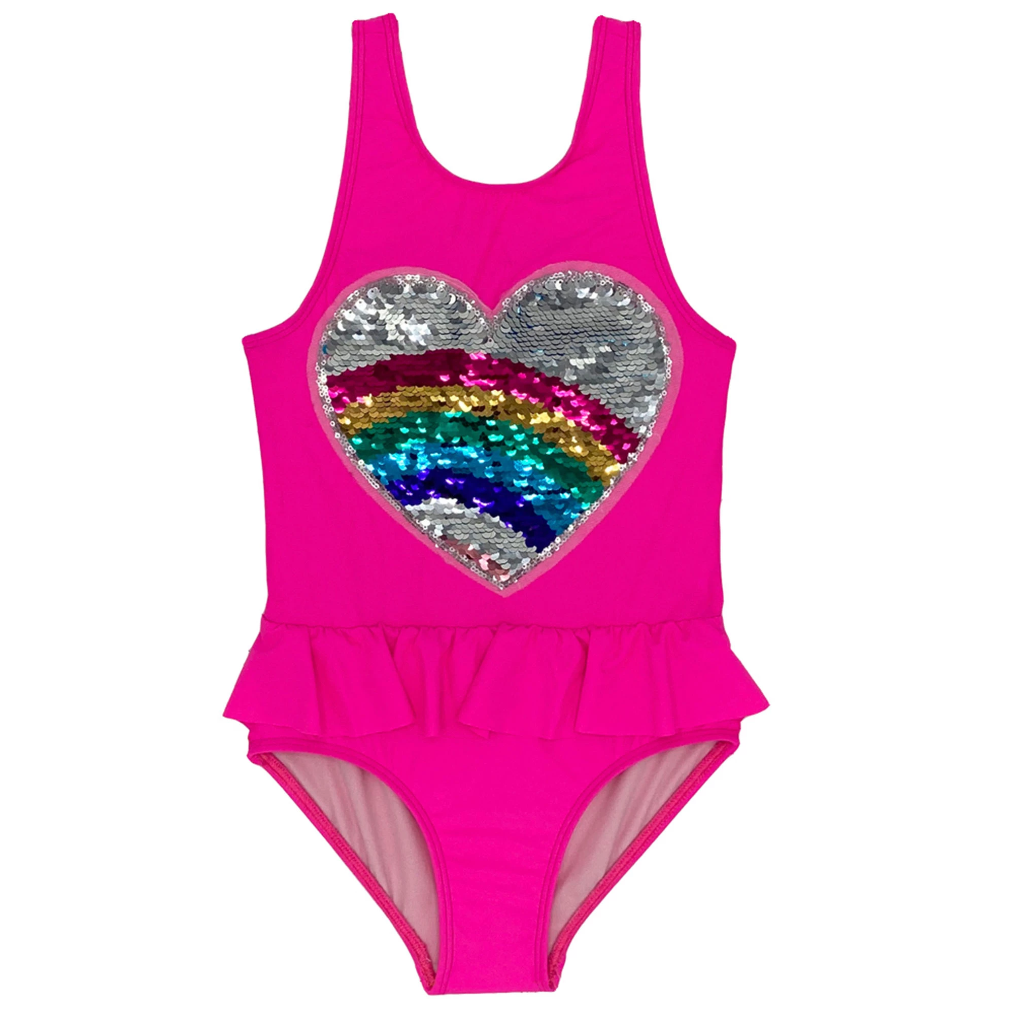 Beach Lingo Toddler Girl's Glitterati Sequin Patch One Piece Swimsuit 3 Beach Lingo Toddler Girl's Glitterati Sequin Patch One Piece Swimsuit