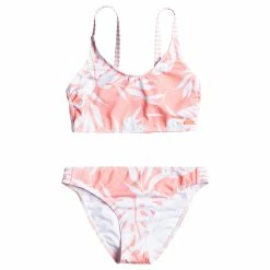 ROXY Girls Flowers Addict Crop Top Bikini Set
