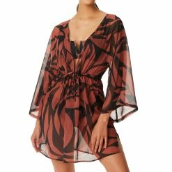 Sanctuary Womens Abstract Animal Cover Up