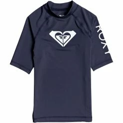 ROXY Girl's Whole Hearted Short Sleeve Rashguard