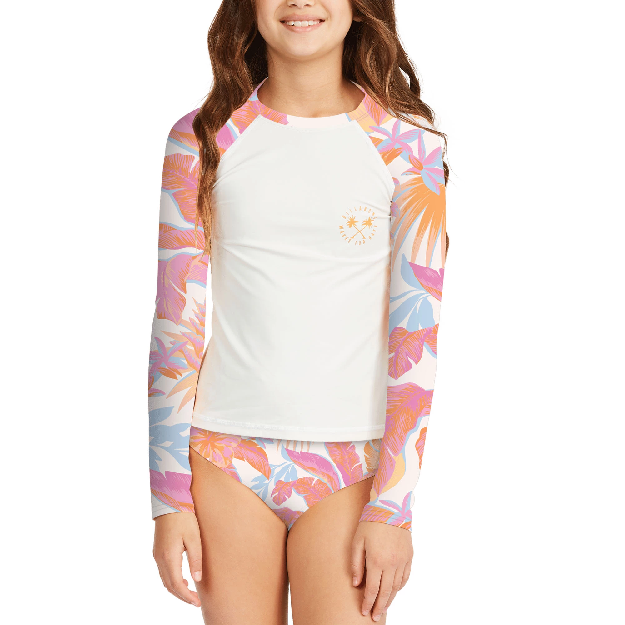Billabong Girls Tropical Punch Long Sleeve Rashguard Bikini 3 Billabong Girls Tropical Punch Long Sleeve Rashguard Bikini