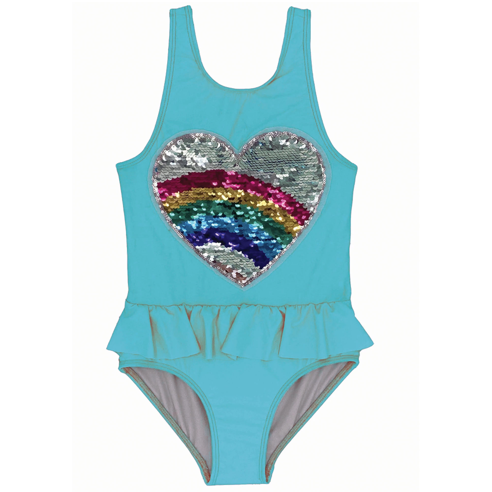 Beach Lingo Toddler Girl's Glitterati Sequin Patch One Piece Swimsuit 4 Beach Lingo Toddler Girl's Glitterati Sequin Patch One Piece Swimsuit - Image 2
