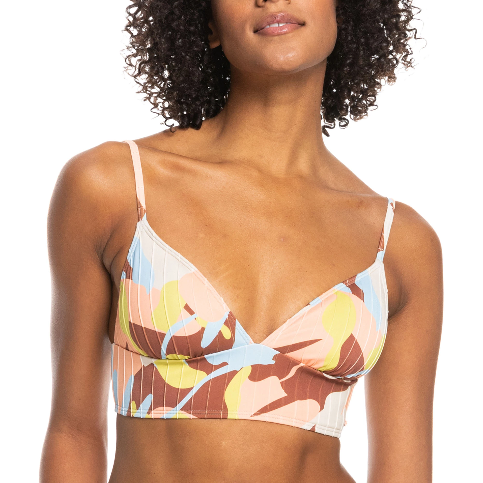 ROXY Womens Floraldelic Printed Tank Bralette Bikini Top 3 ROXY Womens Floraldelic Printed Tank Bralette Bikini Top