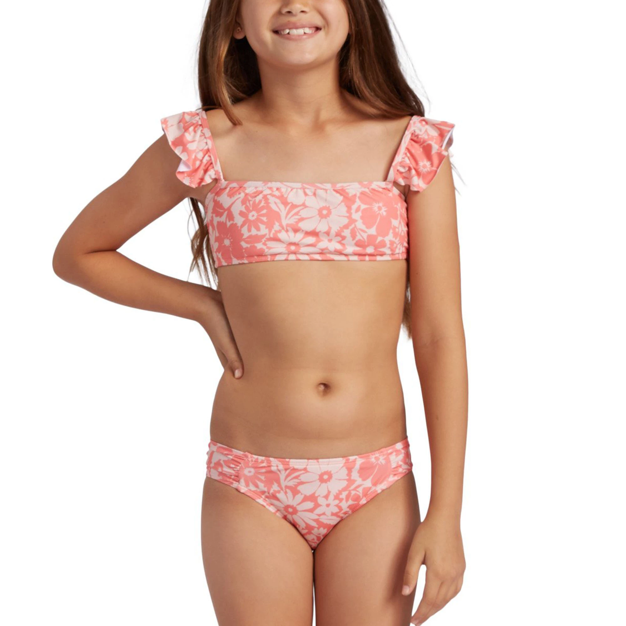 Billabong Girl's Way To Love Ruffle Bikini Set 3 Billabong Girl's Way To Love Ruffle Bikini Set