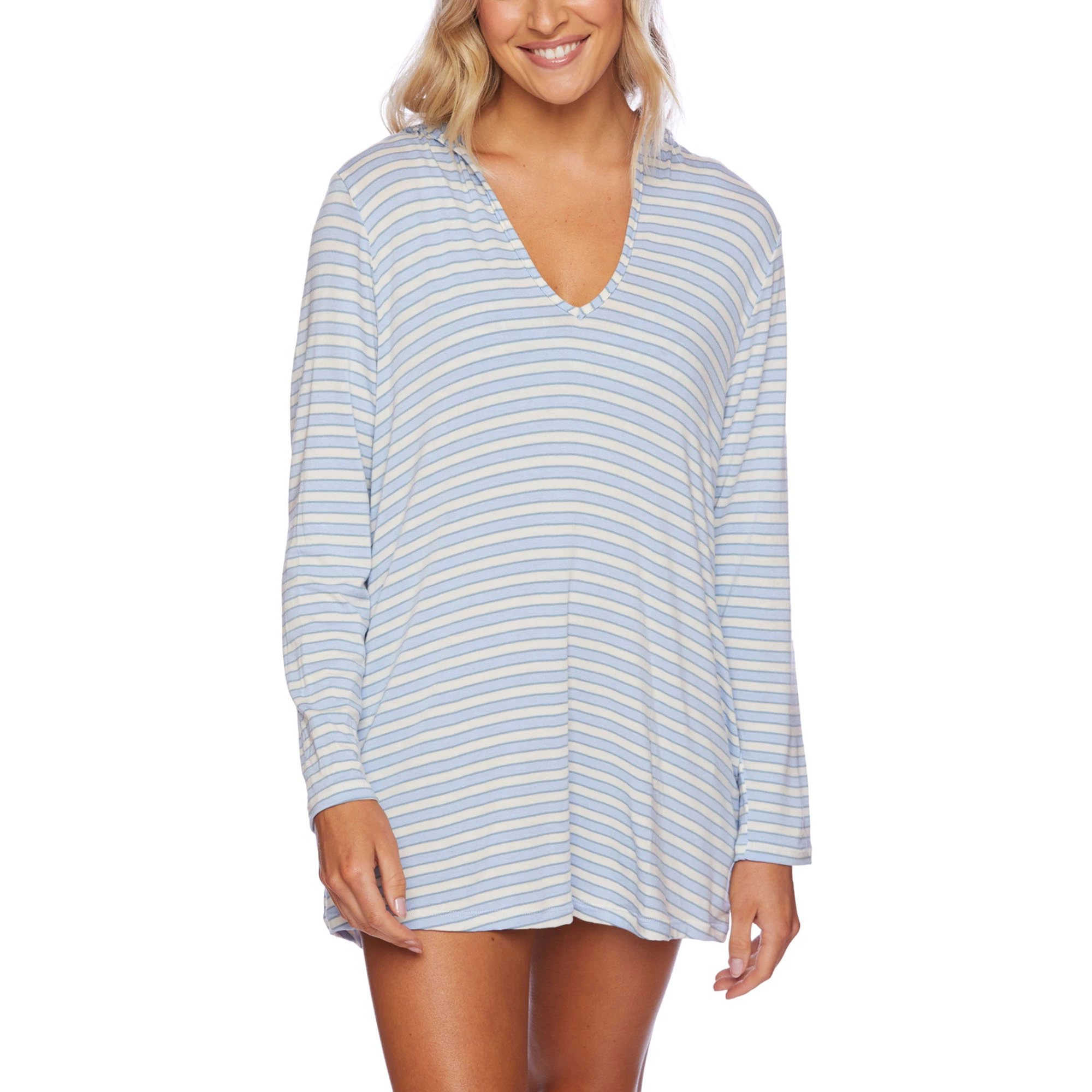 Splendid Womens Parallels Hoodie Tunic 3 Splendid Womens Parallels Hoodie Tunic