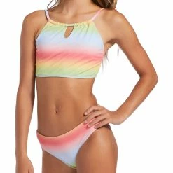 Billabong Girls Rad Rainbow High Neck Swimsuit Set