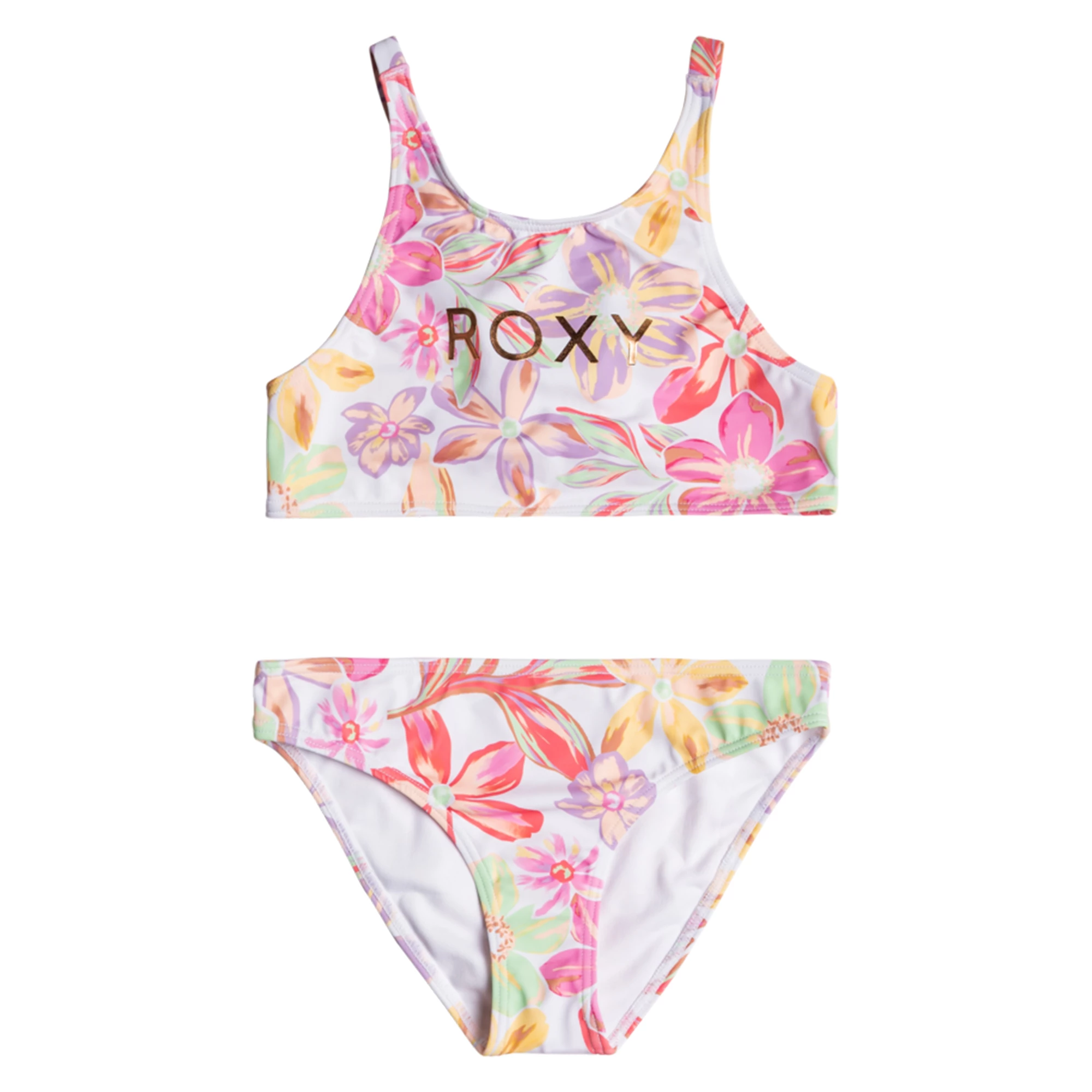 ROXY Girls Tropical Time Crop Bikini Set 3 ROXY Girls Tropical Time Crop Bikini Set