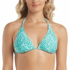 Helen Jon Womens Reversible String Bikini Top - Printed
