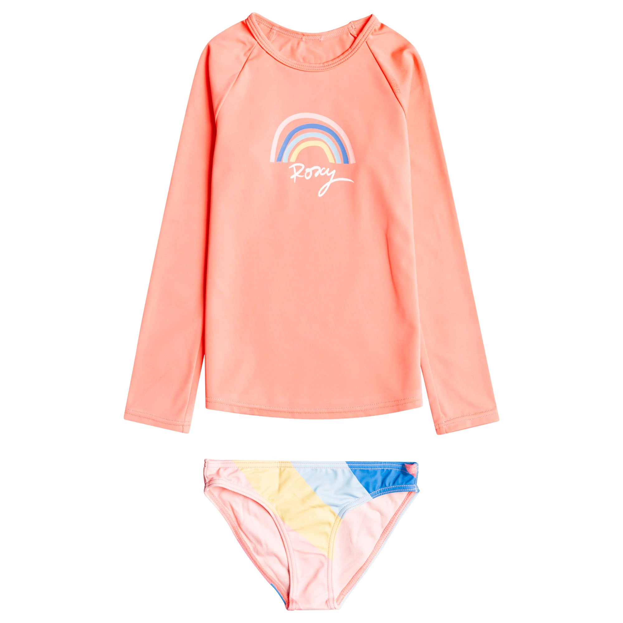 ROXY Girls Touch Of Rainbow Long Sleeve UPF 50 Rashguard Set 3 ROXY Girls Touch Of Rainbow Long Sleeve UPF 50 Rashguard Set