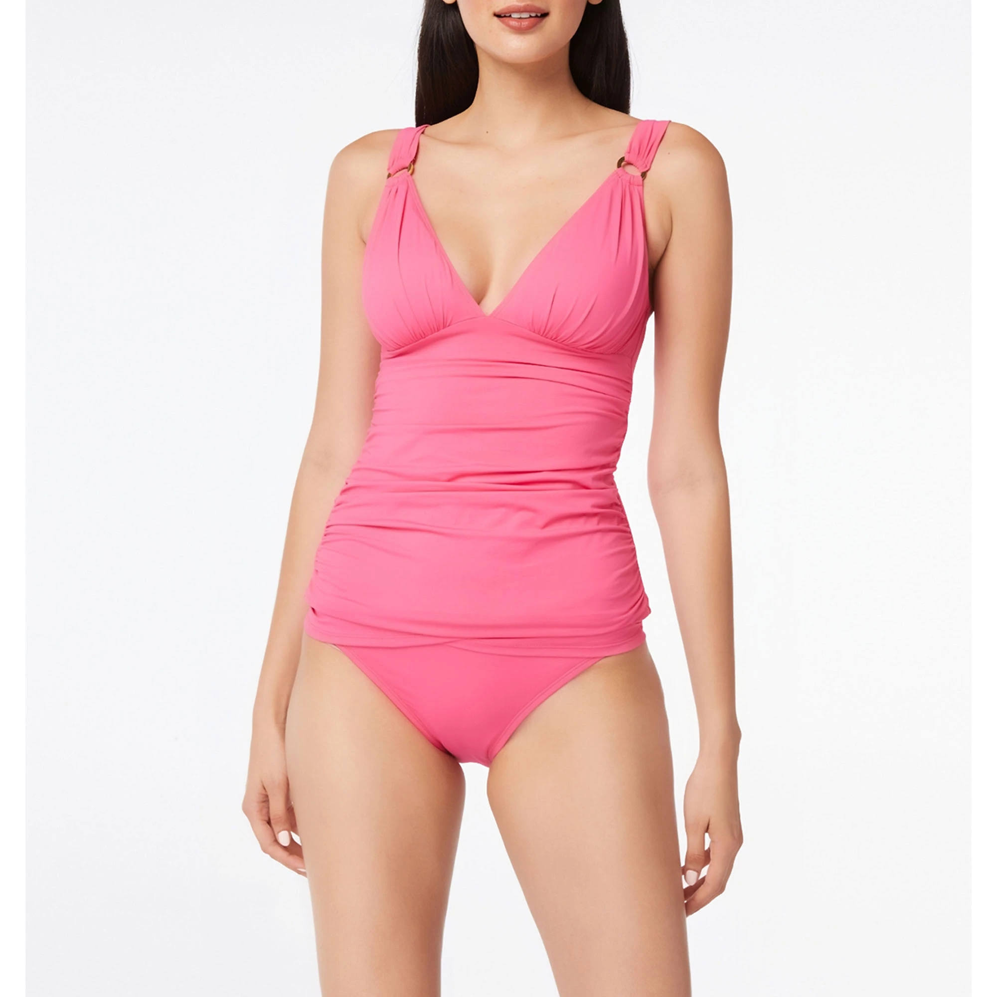 Bleu Rod Beattie Womens Surplice Shirred Tankini Top 6 Bleu Rod Beattie Womens Surplice Shirred Tankini Top - Image 4